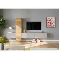 WOHNWAND  in Grau, Eichefarben  282/160/37 cm  - Eichefarben/Grau, Design, Holzwerkstoff (282/160/37cm) - Celina Home