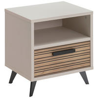 NACHTKÄSTCHEN 50/55/41 cm  in Kaschmir  - Kaschmir/Anthrazit, KONVENTIONELL, Holzwerkstoff/Kunststoff (50/55/41cm) - Xora