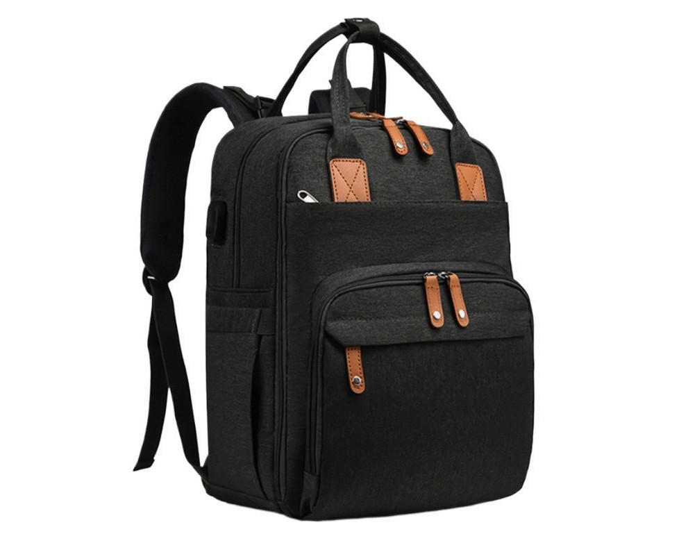 WICKELRUCKSACK Stella Bag Deluxe  - Schwarz, Basics, Textil (30/40/21cm)