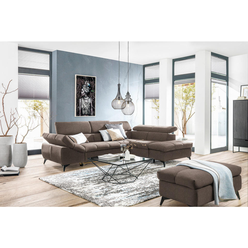 Thumbnail - Stylife Ecksofa, Taupe, Textil, Uni, 4-Sitzer, Ottomane links, L-Form, 279x210 cm, Stoffauswahl, seitenverkehrt erhältli...