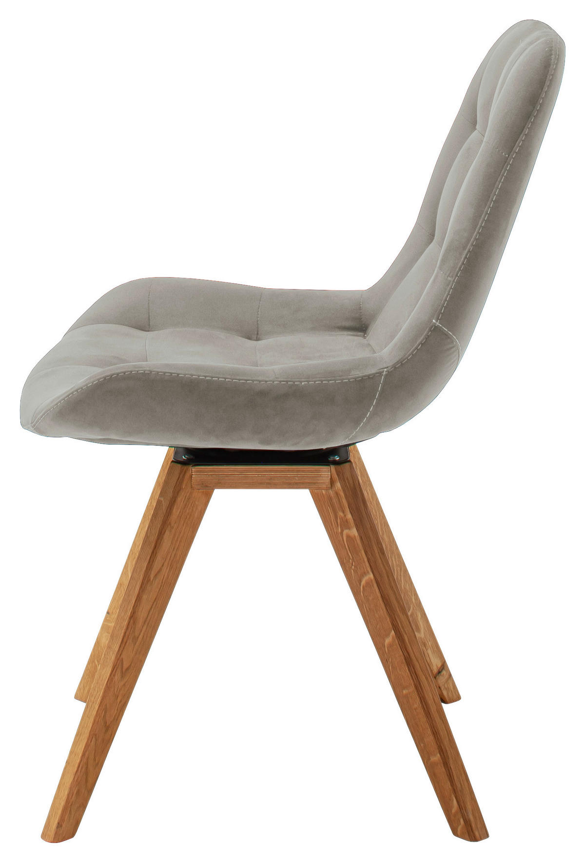 STUHL  in Flachgewebe  - Hellgrau, Konventionell, Holz/Textil (56/84/63cm) - Carryhome