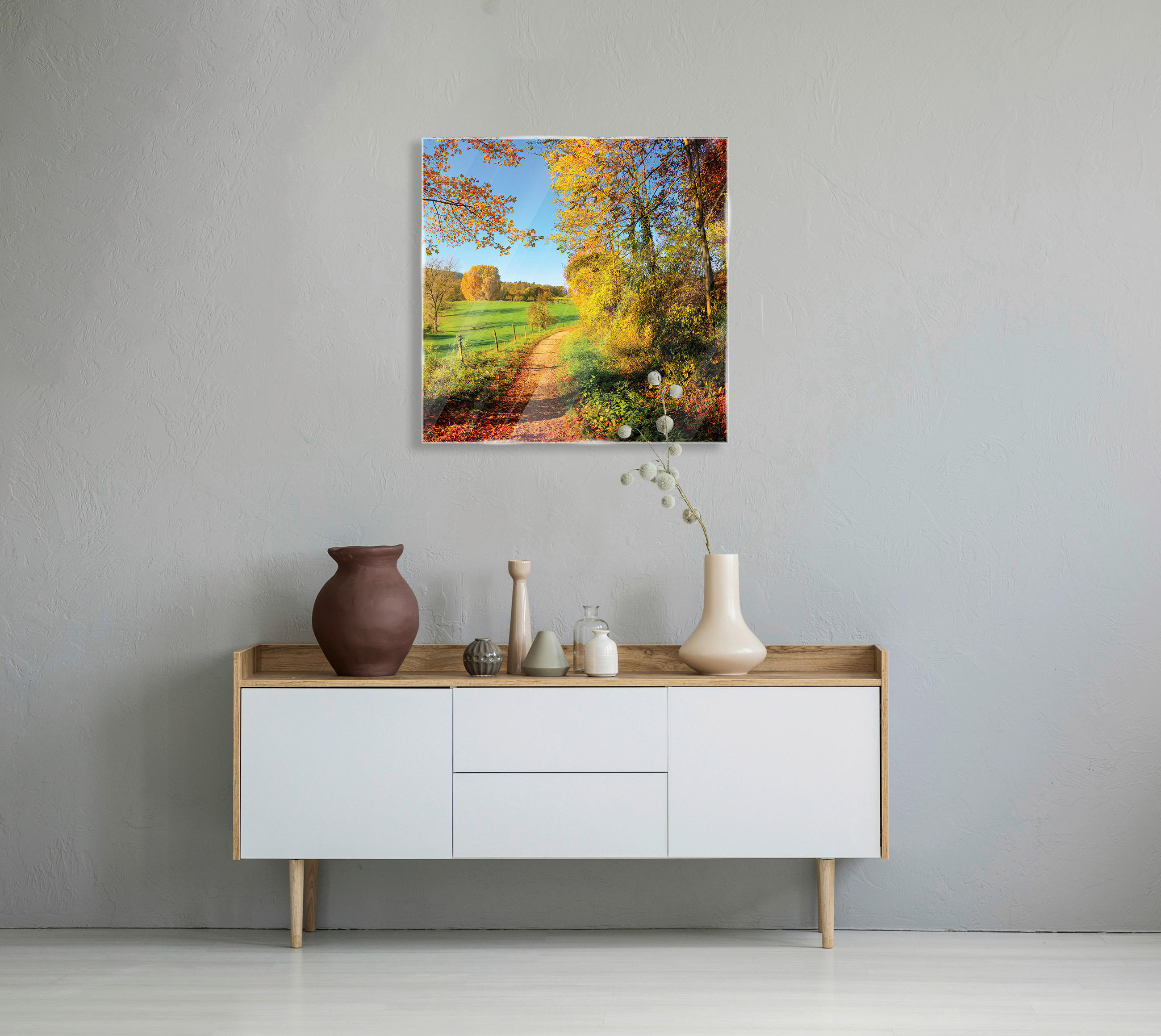 GLASBILD Tiere  - Multicolor, Natur, Glas (50/50/1,40cm) - Euroart