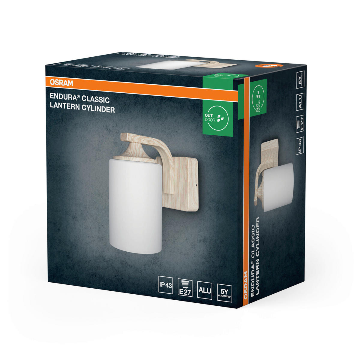 AUßENLEUCHTE 21/11,8/21,2 cm   - Naturfarben, Basics, Glas/Metall (21/11,8/21,2cm) - Osram