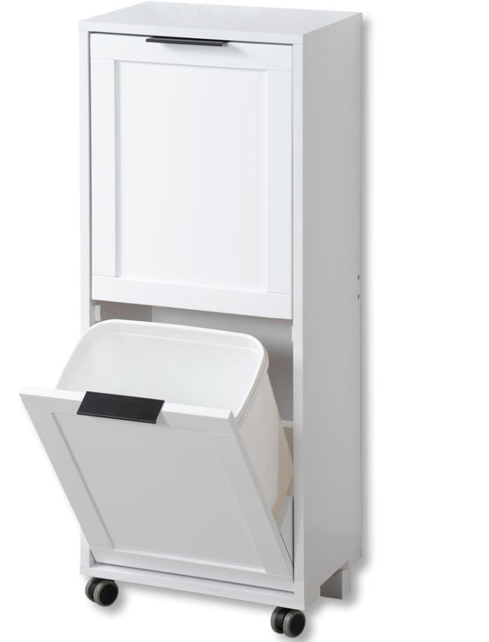 MEHRZWECKSCHRANK 36/94/24 cm  in Weiß  - Schwarz/Weiß, MODERN, Holzwerkstoff/Kunststoff (36/94/24cm) - Kesper