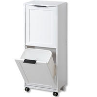 MEHRZWECKSCHRANK 36/94/24 cm  in Weiß  - Schwarz/Weiß, MODERN, Holzwerkstoff/Kunststoff (36/94/24cm) - Kesper