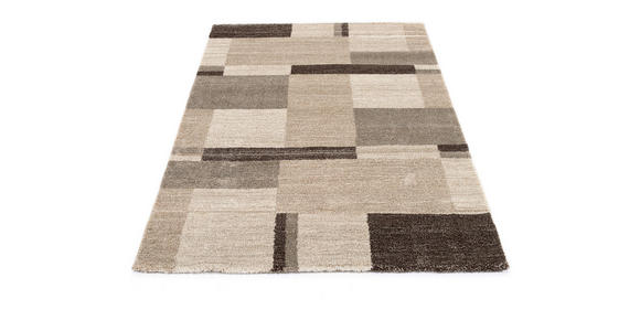 WEBTEPPICH 65/130 cm Palazzo Bloc Braun, Beige - Beige/Braun, KONVENTIONELL, Textil (65/130cm) - Novel