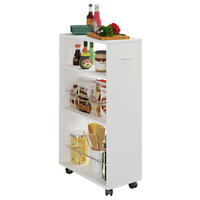 RULLVAGN in vit  - vit, Modern, metall/trämaterial (25/50/85cm) - MID.YOU