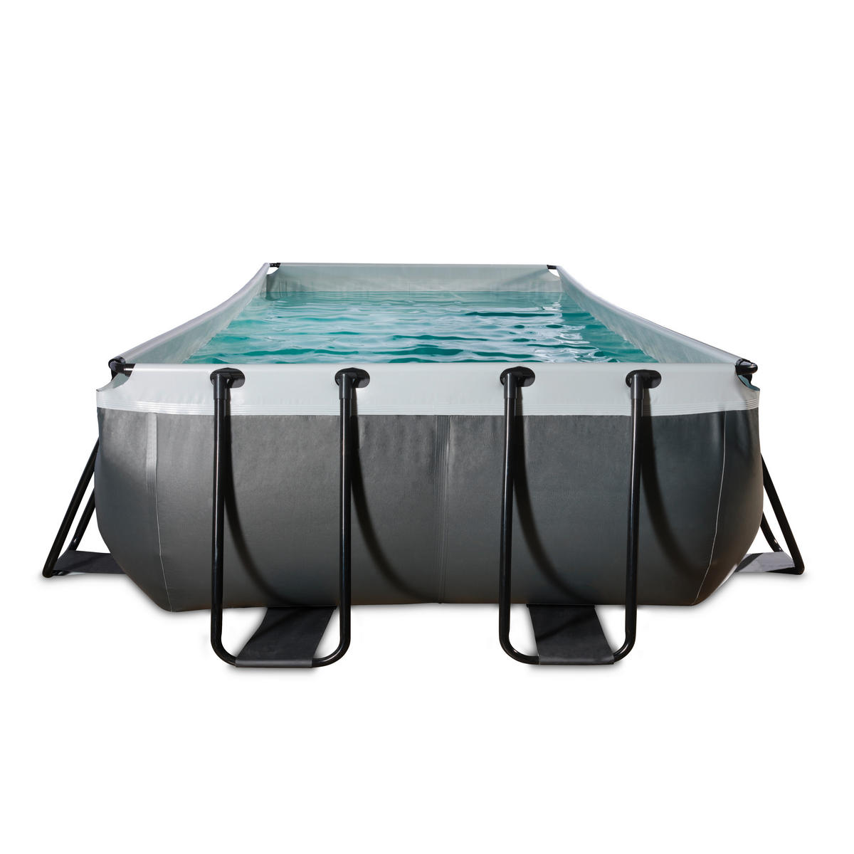 POOL SET 510/320/100 cm  - svart, Klassisk, plast (510/320/100cm) - EXIT Toys