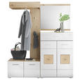 GARDEROBE 4-teilig  in 160/195/40 cm  - Weiß/Eiche Artisan, KONVENTIONELL, Holzwerkstoff (160/195/40cm) - Xora
