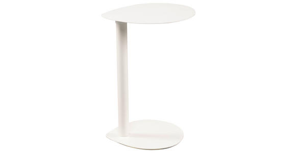 BEISTELLTISCH oval Weiß  - Weiß, Design, Metall (34/32/46cm) - Xora