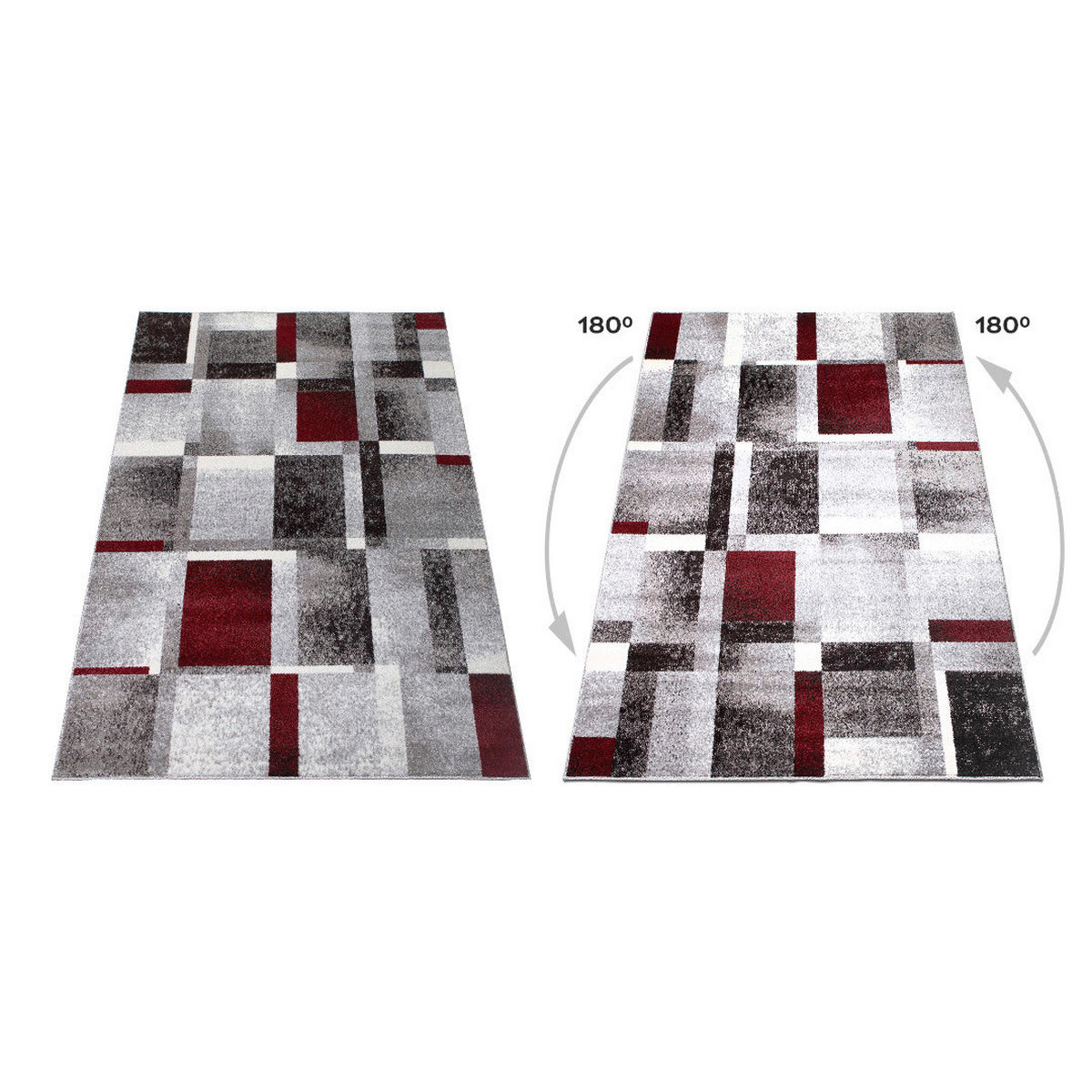 LÄUFER 67/620 cm  - Rot/Grau, Design, Kunststoff/Textil (67/620cm) - Novel