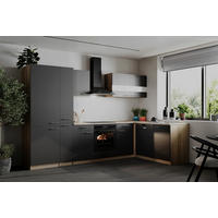 HÖRNKÖK 310/172 cm  i grå  - stålfärgad/grå, Basics, metall/trämaterial (310/172cm) - Respekta