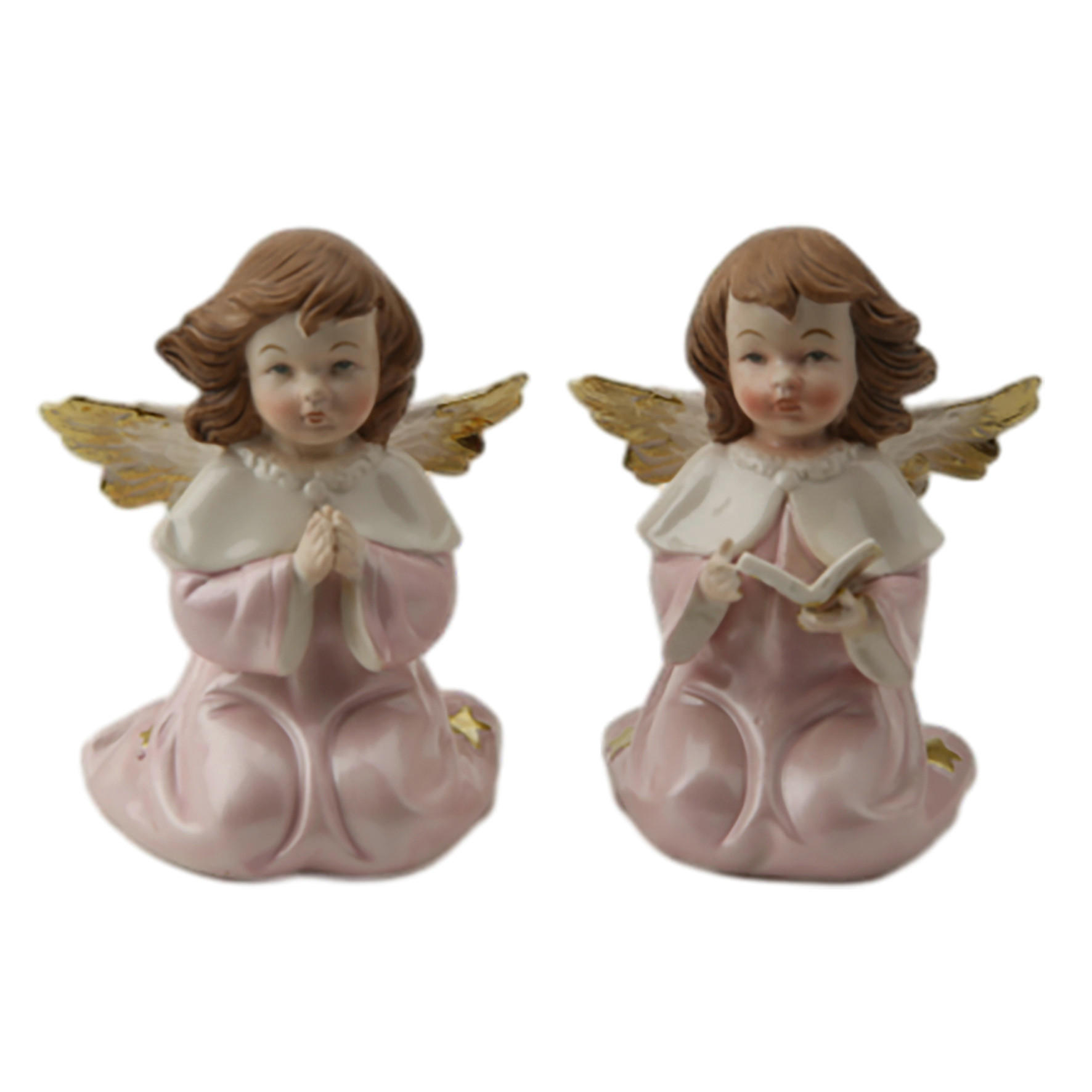 DEKORAČNÝ ANJEL - pink, Lifestyle, keramika (9,6/11,7/6,3cm) - X-Mas