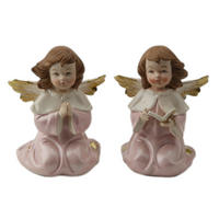 DEKORAČNÍ ANDĚL - pink, Lifestyle, keramika (9,6/11,7/6,3cm) - X-Mas