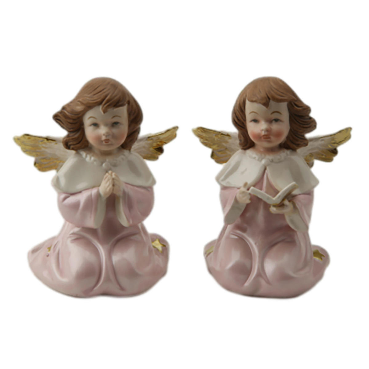 DEKORAČNÍ ANDĚL - pink, Lifestyle, keramika (9,6/11,7/6,3cm) - X-Mas