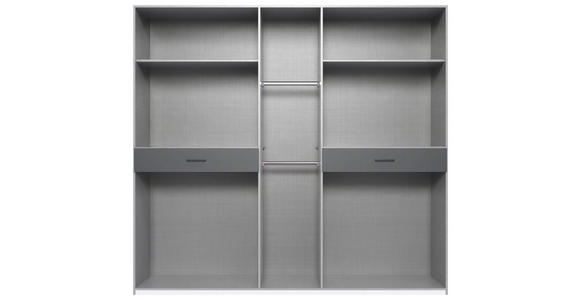 DREHTÜRENSCHRANK  in Graphitfarben, Eiche Artisan  - Schwarz/Graphitfarben, KONVENTIONELL, Glas/Holzwerkstoff (225/208/58cm) - Carryhome