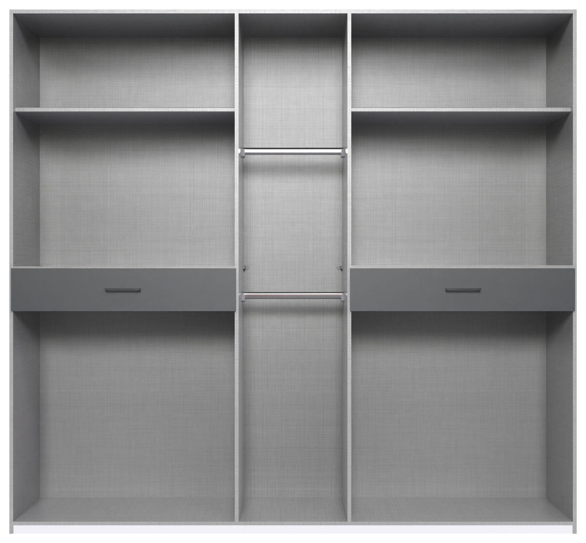 DREHTÜRENSCHRANK - Schwarz/Graphitfarben, KONVENTIONELL, Glas/Holzwerkstoff (225/208/58cm) - Boxxx
