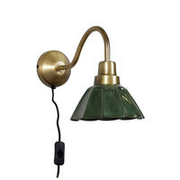 WANDLEUCHTE Ester 17/25/34 cm  - Dunkelgrün, LIFESTYLE, Metall (17/25/34cm)