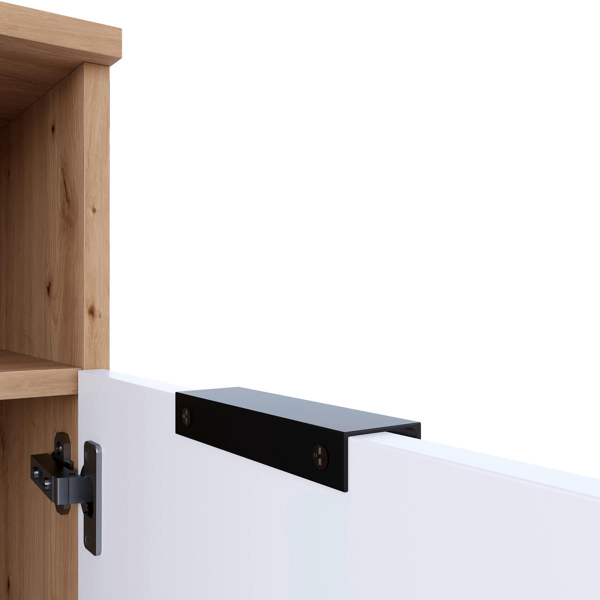 GARDEROBE  in 100/202/40 cm  - Weiß/Eiche Artisan, Design, Glas/Holzwerkstoff (100/202/40cm) - home24