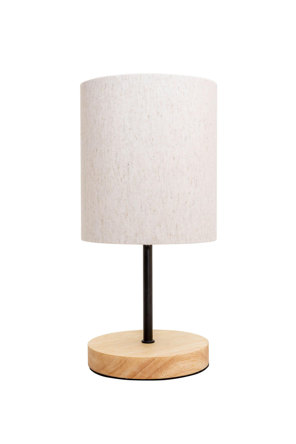 TISCHLEUCHTE 13/29 cm   - Eichefarben/Schwarz, Basics, Holz/Textil (13/29cm) - Novel