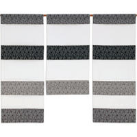 KURZGARDINE 3ER SET   90/80 cm   - Hellgrau/Weiß, Design, Textil (90/80cm)