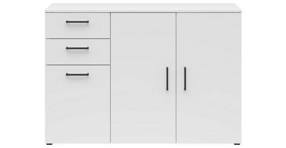 KOMMODE 120/83/40 cm in Weiß - Anthrazit/Schwarz, MODERN, Holzwerkstoff/Kunststoff (120/83/40cm) - Carryhome