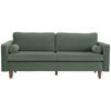 SCHLAFSOFA Cord Grün  - Buchefarben/Grün, MODERN, Holz/Textil (208/78/96cm) - Livetastic