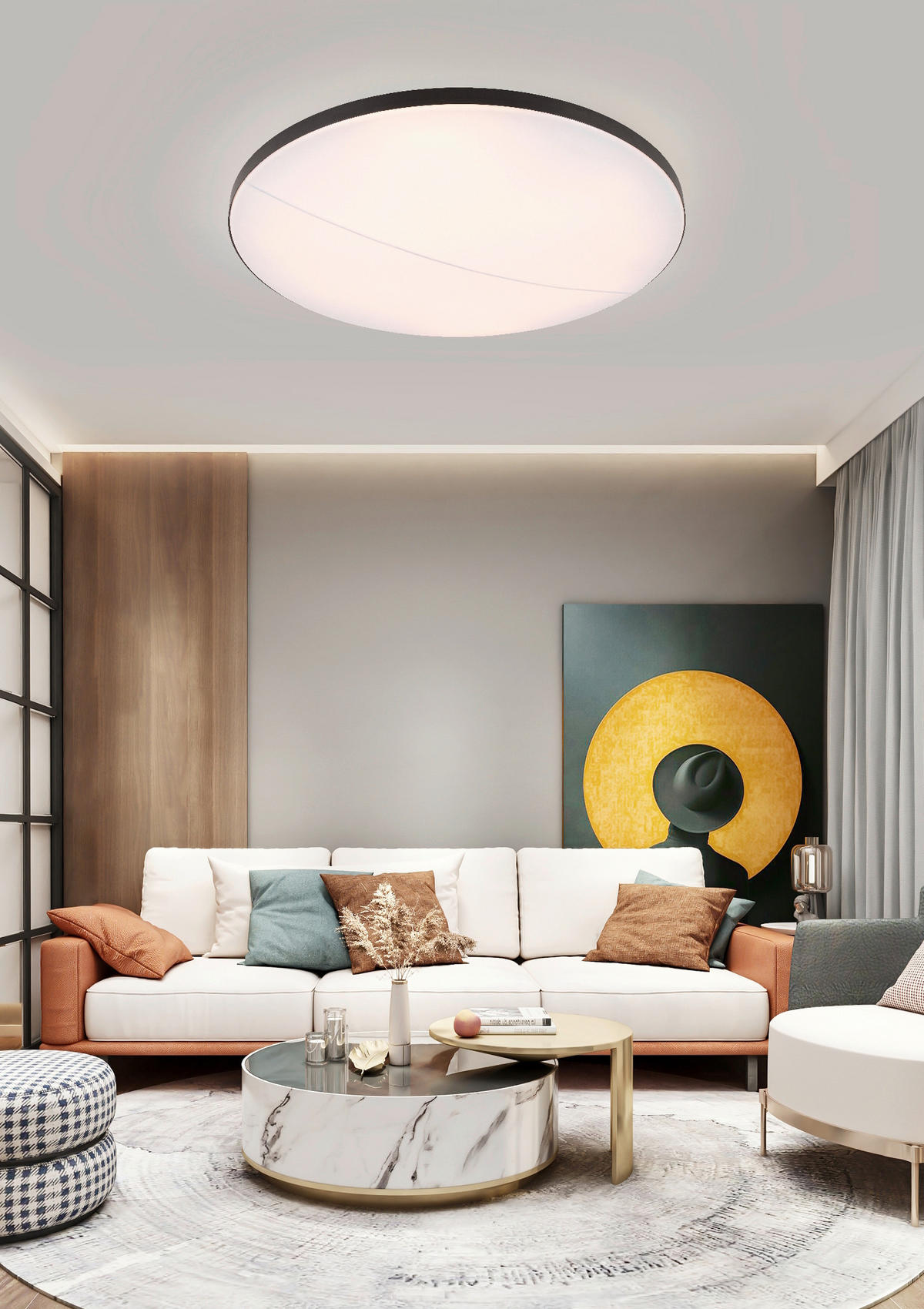 LED-DECKENLEUCHTE  79,5/10,5 cm    - Schwarz, Design, Kunststoff/Metall (79,5/10,5cm) - Novel