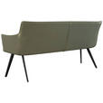 SITZBANK 200/90/62 cm  in Schwarz, Taupe, Olivgrün  - Taupe/Schwarz, Design, Holz/Textil (200/90/62cm) - Hom`in