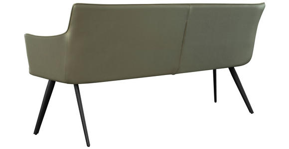 SITZBANK 200/90/62 cm in Schwarz, Taupe, Olivgrün - Taupe/Schwarz, Design, Holz/Textil (200/90/62cm) - Hom`in