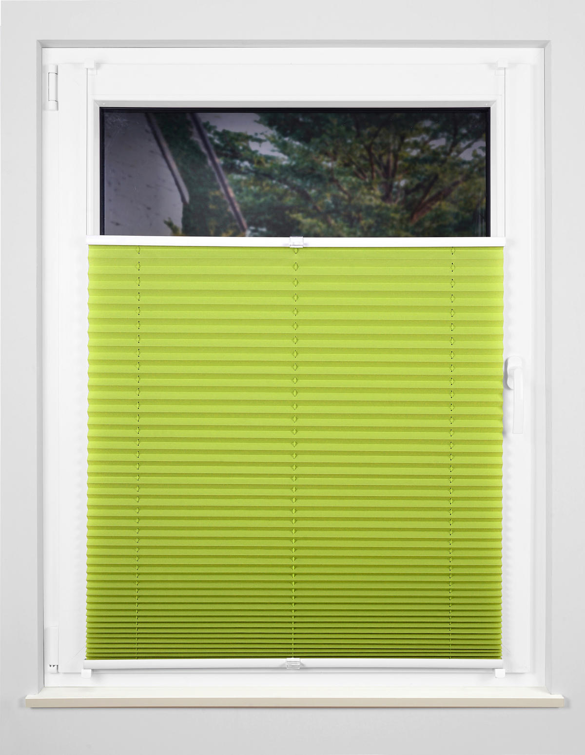 PLISSEE  halbtransparent   100/130 cm   - Grün, Basics, Textil (100/130cm)