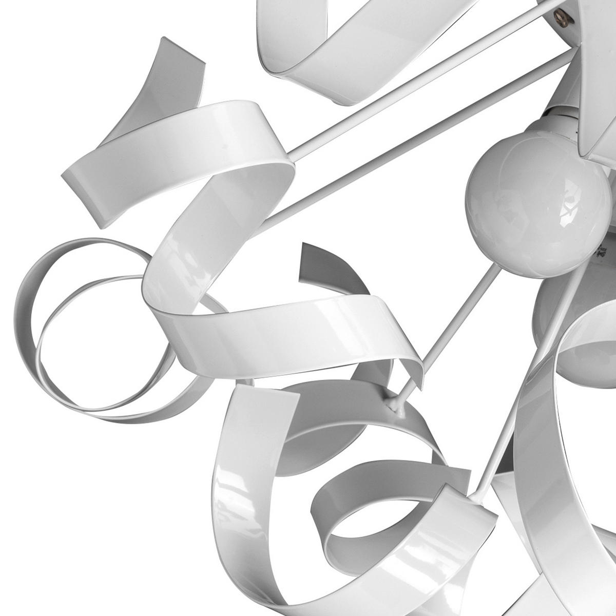 STROPNÍ SVÍTIDLO, 60/30 cm  - bílá, Design, kov (60/30cm)