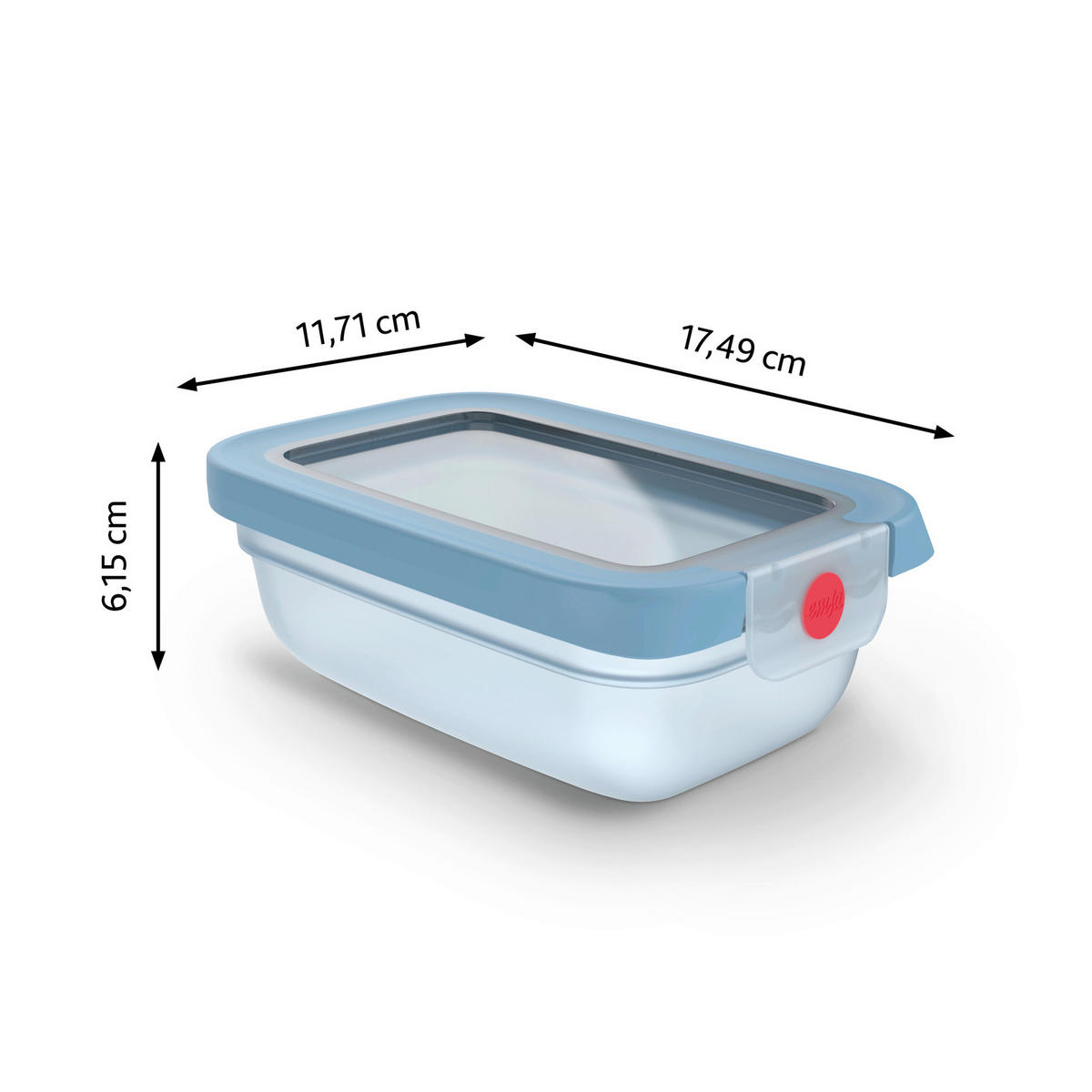 FRISCHHALTEDOSE One Click 0.75L L  - Hellblau, Basics, Kunststoff (17,49/11,71/8,25cm) - Emsa