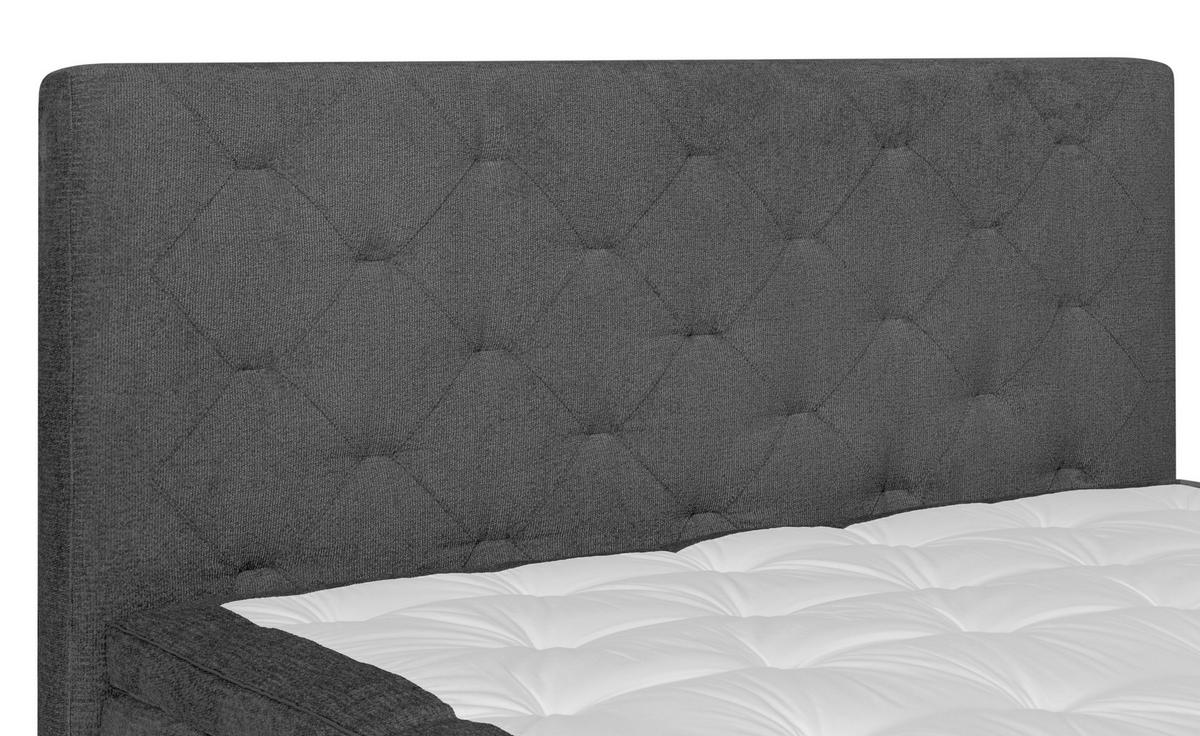 BOXSPRINGBETT 120/200 cm  in Anthrazit  - Eichefarben/Anthrazit, Konventionell, Holz/Textil (120/200cm) - Welnova