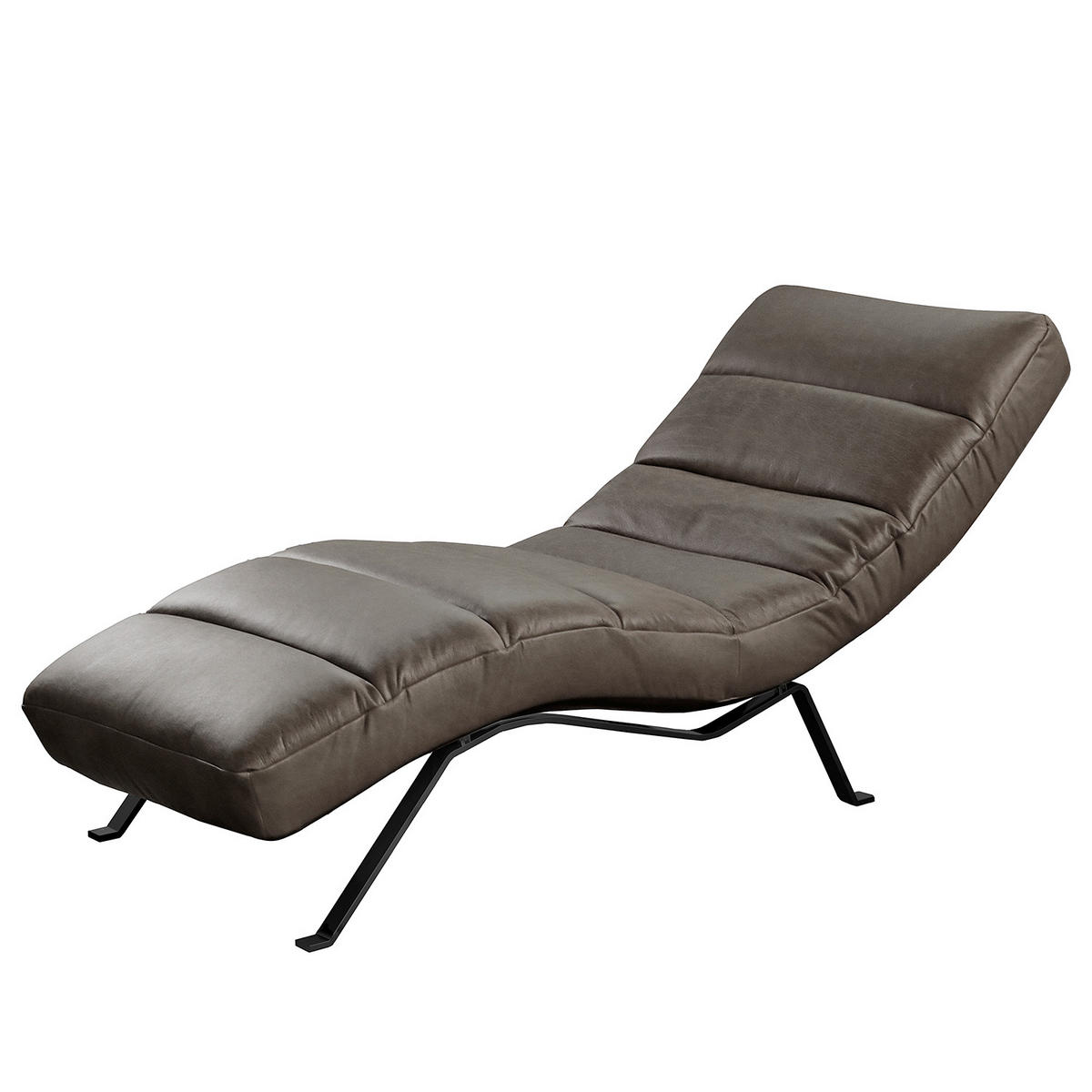 RELAXLIEGE Echtleder Fango  - Fango/Schwarz, Design, Leder/Metall (65/65-95/171cm) - Livetastic