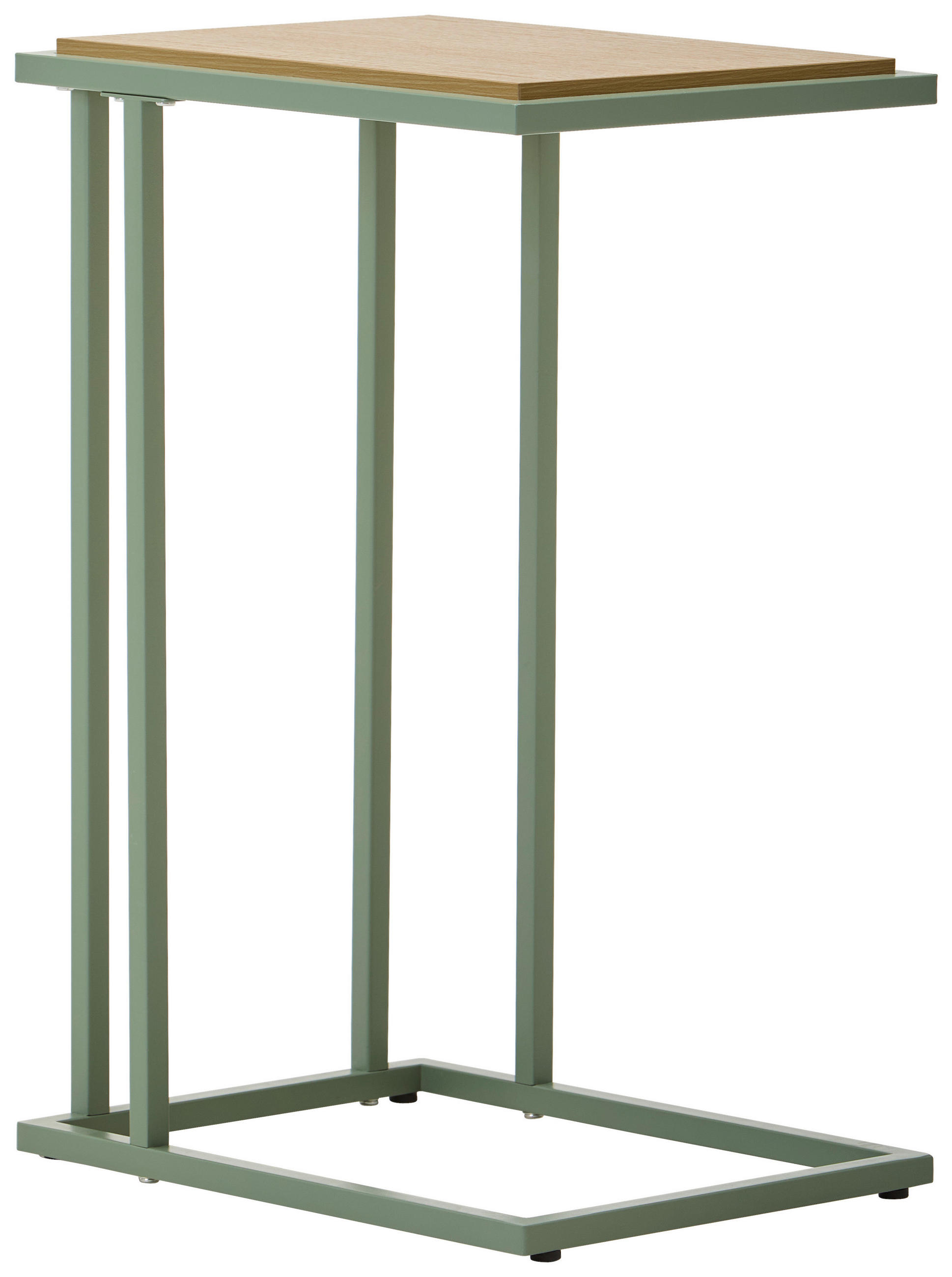 BEISTELLTISCH in Metall, Holzwerkstoff 30/40/60 cm  - Eichefarben/Grün, Basics, Holzwerkstoff/Metall (30/40/60cm) - home24