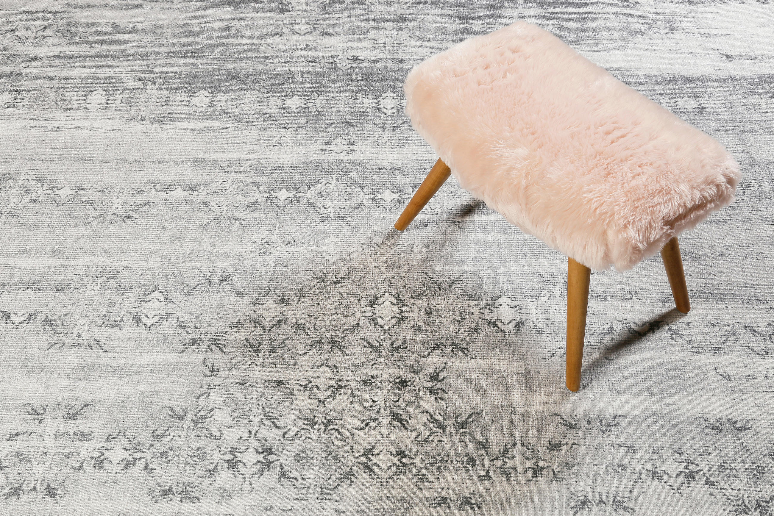 WEBTEPPICH 80/150 cm Alaska Grau, Weiß  - Weiß/Grau, LIFESTYLE, Textil (80/150cm) - WECON HOME