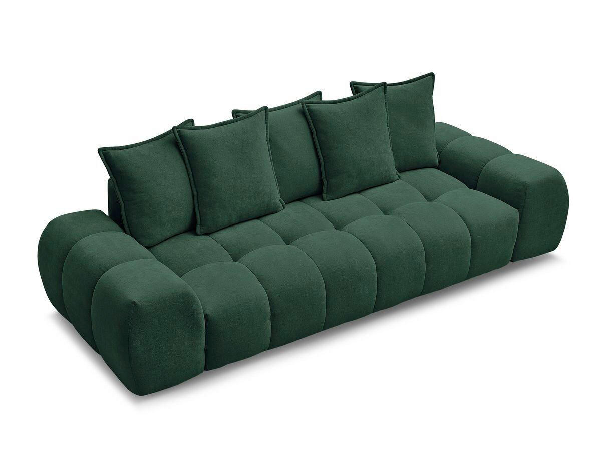 3-SITZER-SOFA EVEREST Struktur Grün  - Schwarz/Grün, MODERN, Kunststoff/Textil (278/90/115cm)