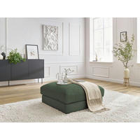 HOCKER LEONARD Cord Dunkelgrün  - Dunkelgrün/Schwarz, MODERN, Kunststoff/Textil (86/43/86cm)