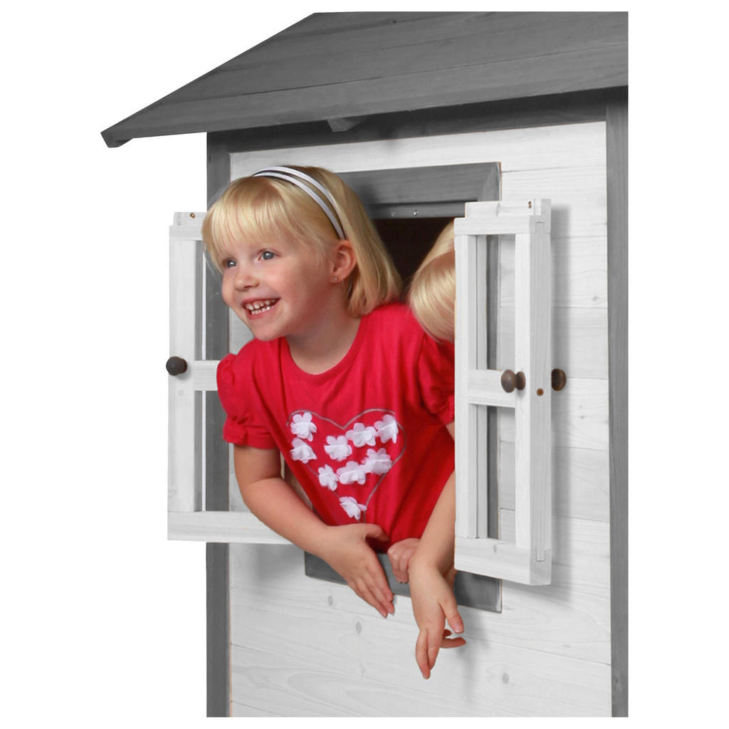 Thumbnail - Ambia Garden Spielhaus, Blau, Grau, Weiß, Holz, Kunststoff, Hemlocktanne, 240x189x167 cm, EN 71, CE, FSC 100%, Outdoor S...