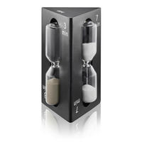 SANDUHR   - Schwarz, Design, Glas/Naturmaterialien (6/6,1/10,1cm) - Gefu