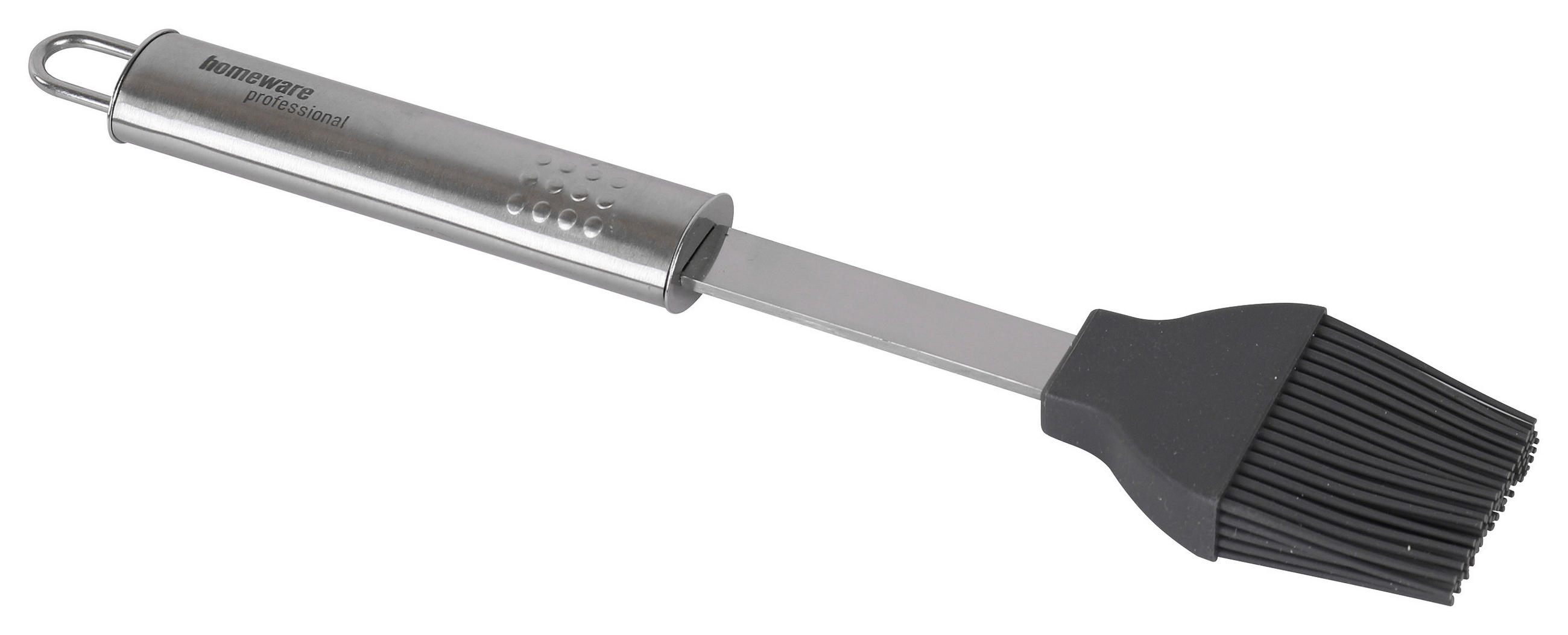 BACKPINSEL - Silberfarben/Schwarz, Basics, Kunststoff/Metall (24cm) - Homeware Profession.