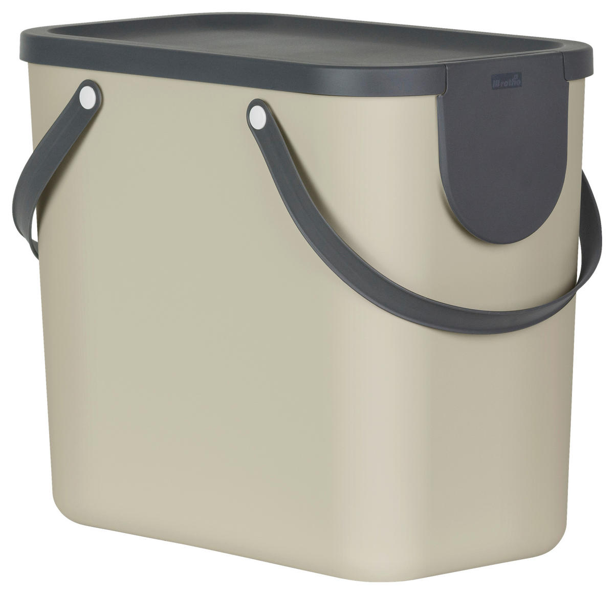 KÔŠ NA ODPADKY  25 l - béžová, Basics, plast (23,5/34/40cm) - Rotho