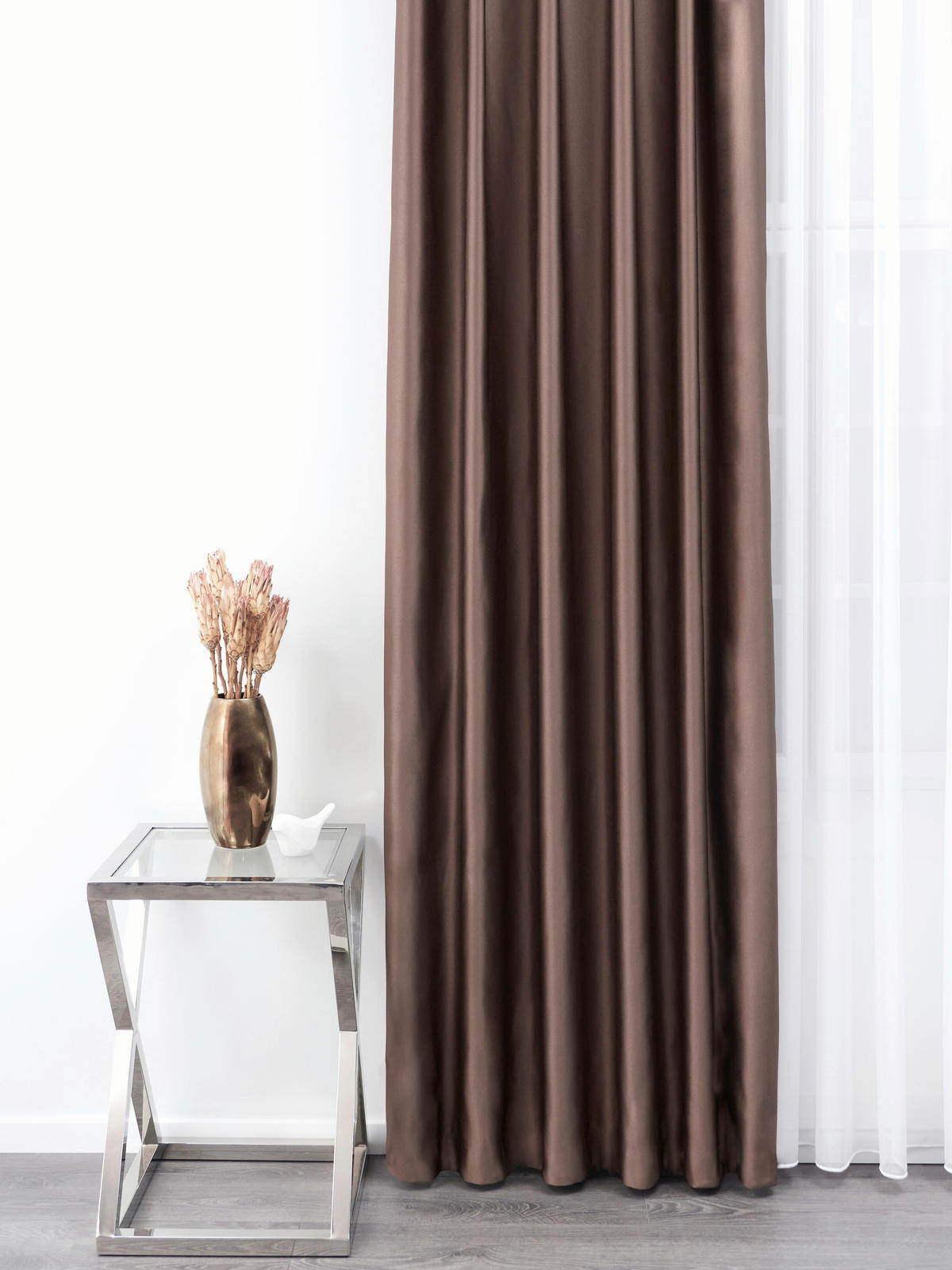 MATERIAL TEXTIL DECORATIV opac  - maro, Basics, textil (310cm)
