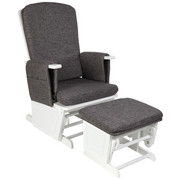 STOLICA ZA DOJENJE - bijela/siva, Basics, drvo/tekstil (56/101/73cm) - My Baby Lou