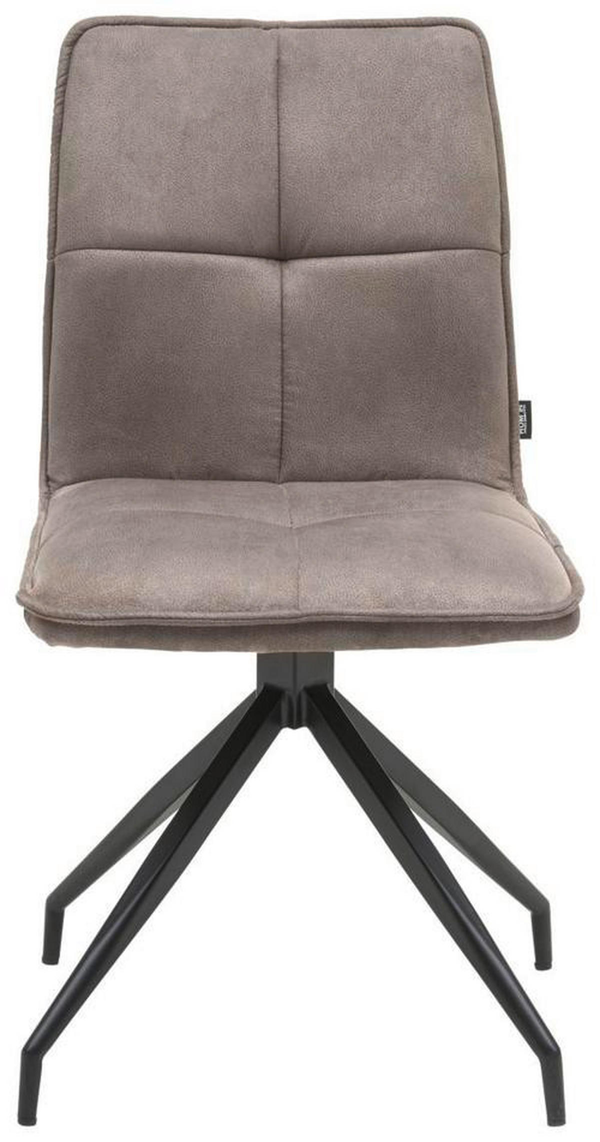 STOL järn mikrofiber  - brun/svart, Design, metall/textil (47,5/85/61,5cm) - Hom`in