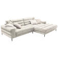 ECKSOFA in Flachgewebe Naturfarben  - Schwarz/Naturfarben, Design, Textil/Metall (296/207cm) - Dieter Knoll