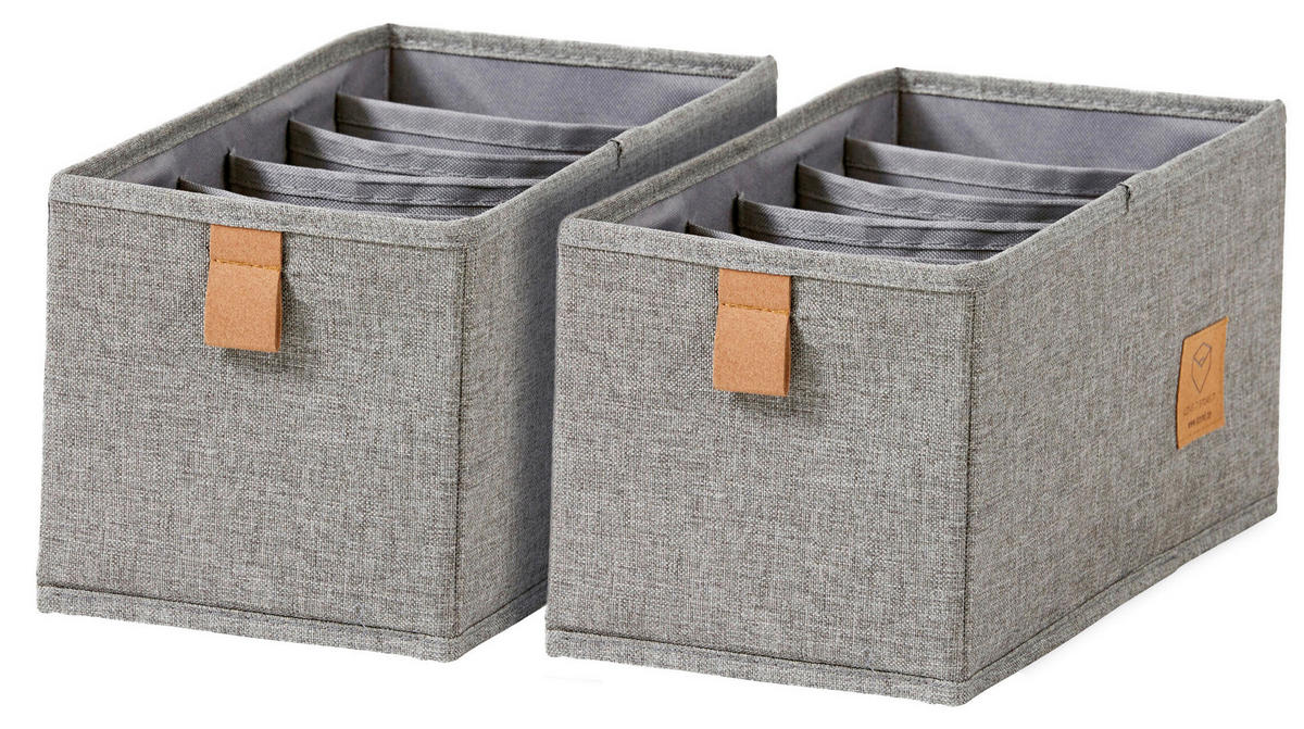 ORGANIZER  - Grau, Basics, Karton/Textil (30/15/15cm) - Store It