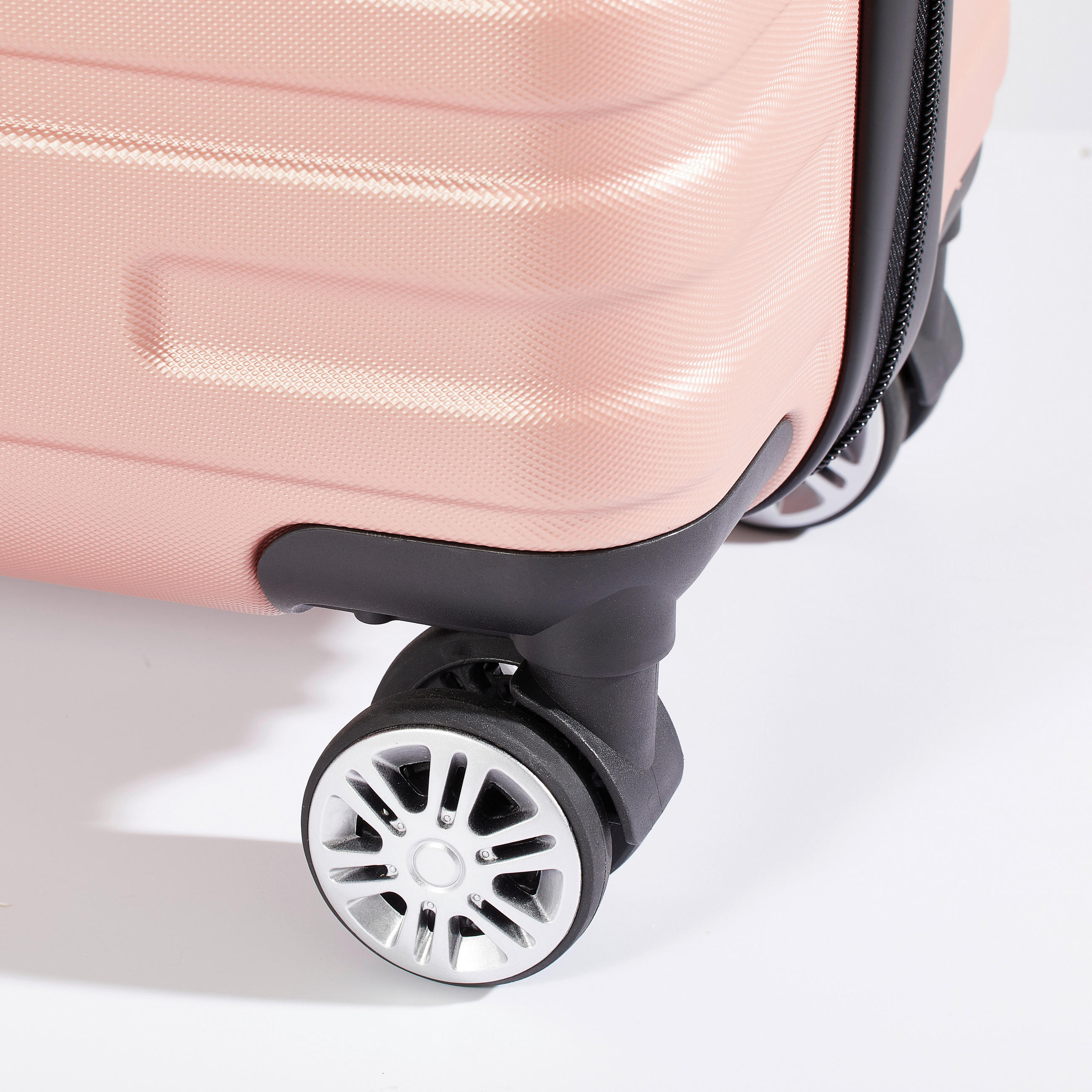 REISEKOFFERSET Rosa 3-teilig  - Rosa, Basics, Kunststoff/Textil - Novel