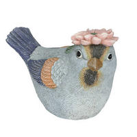 PTICA DEKORATIVNA - siva/plava, Lifestyle, kamen (35,00/21,00/28,00cm)